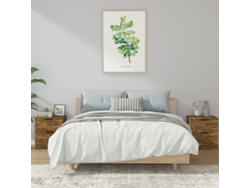 Mesitas de Noche LOVELY HOME Mesinha 2 Pcs Derivados de Madeira Carvalho Fumado
