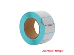 Etiquetas adhesivas termofusibles impermeables de papel, 20 unidades, 1000 hojas/rollo, etiquetas en blanco para impresión directa. Mdug (32 x 15 mm)