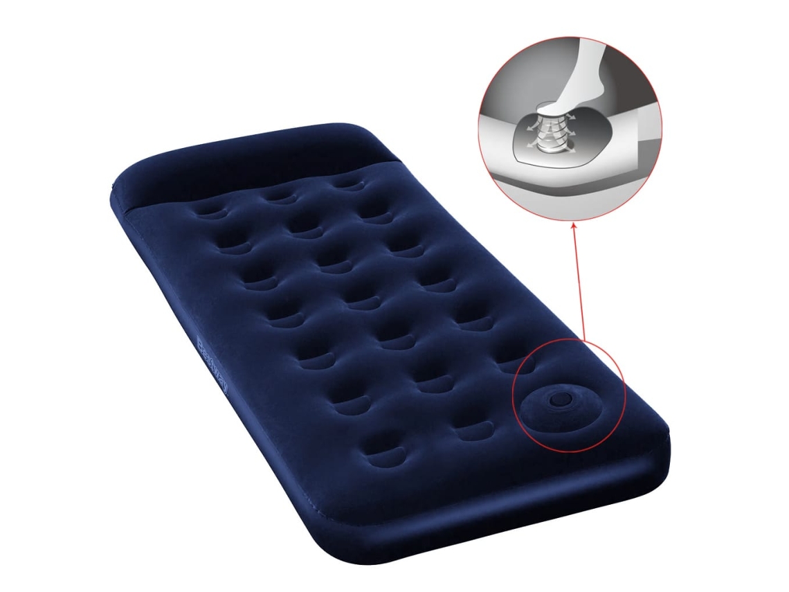 Bestway Colchón hinchable con bomba de pie integrada 185x76x28 cm