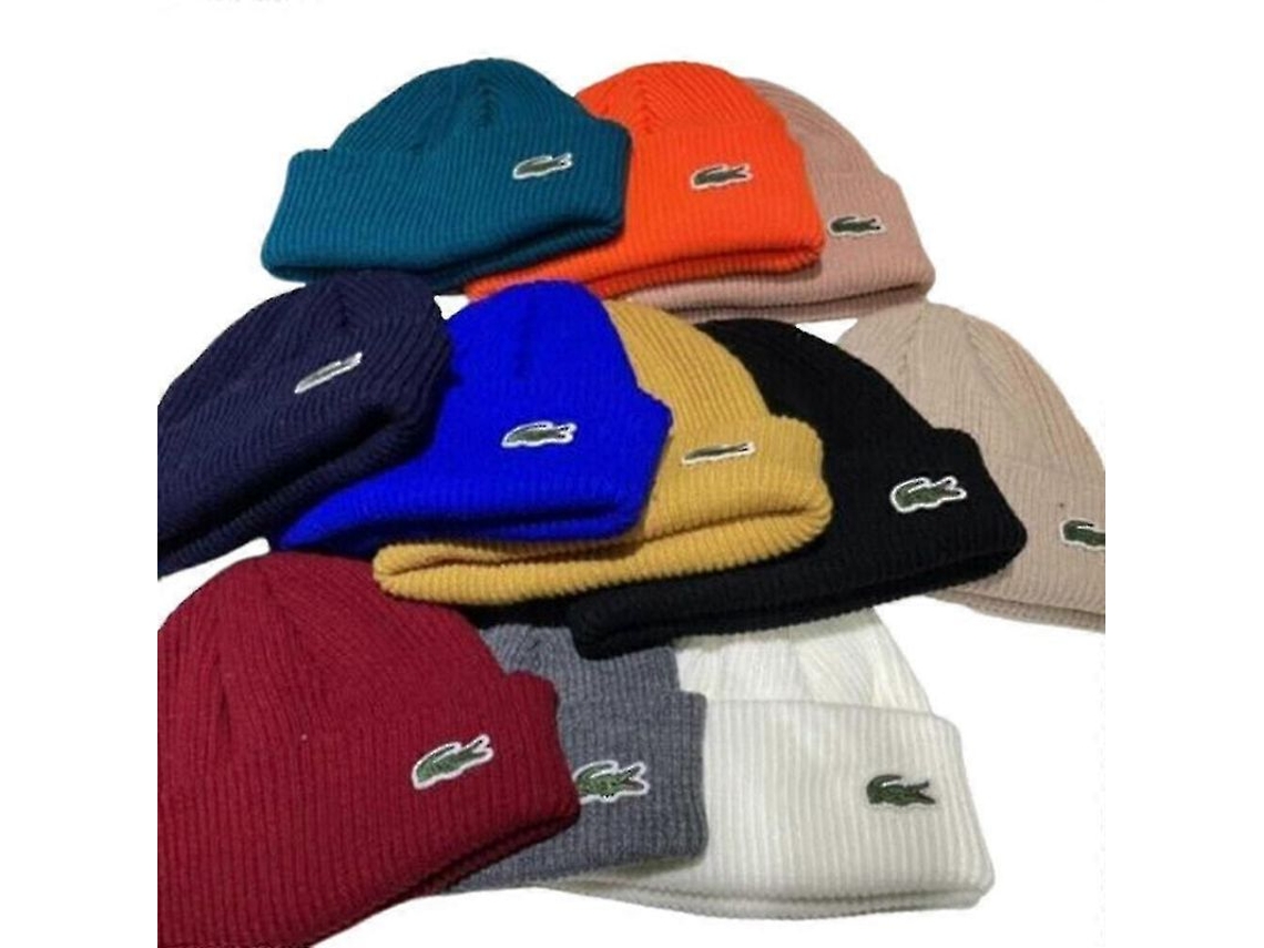 Gorro De Lana Lacoste Para Hombre Y Mujer, Gorro Cálido De Invierno Para Exteriores Con Banda Elástica.