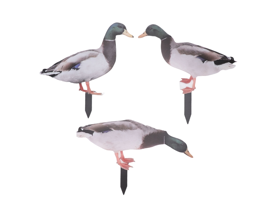 Estacas decorativas para jardín con patos, impermeables, de doble cara