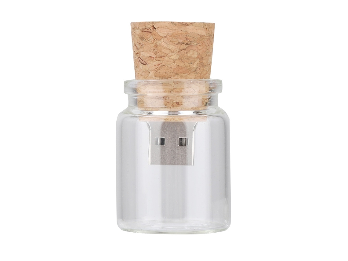 Unidad Flash Usb 2.0 Wishing Floating Bottles Wood De 128g, Memoria Usb
