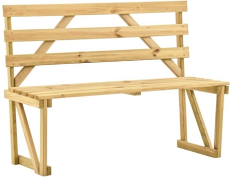 Banco de jardín VIDAXL Verde Madera (120x50x90 cm)