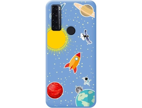 Carcasa para TCL 20 SE TUMUNDOSMARTPHONE Silicona Líquida Dibujos Azul