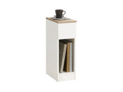 Mesita de Noche SOBUY FBT111-WN con 1 Cajón (20 x 35 x 60 cm)
