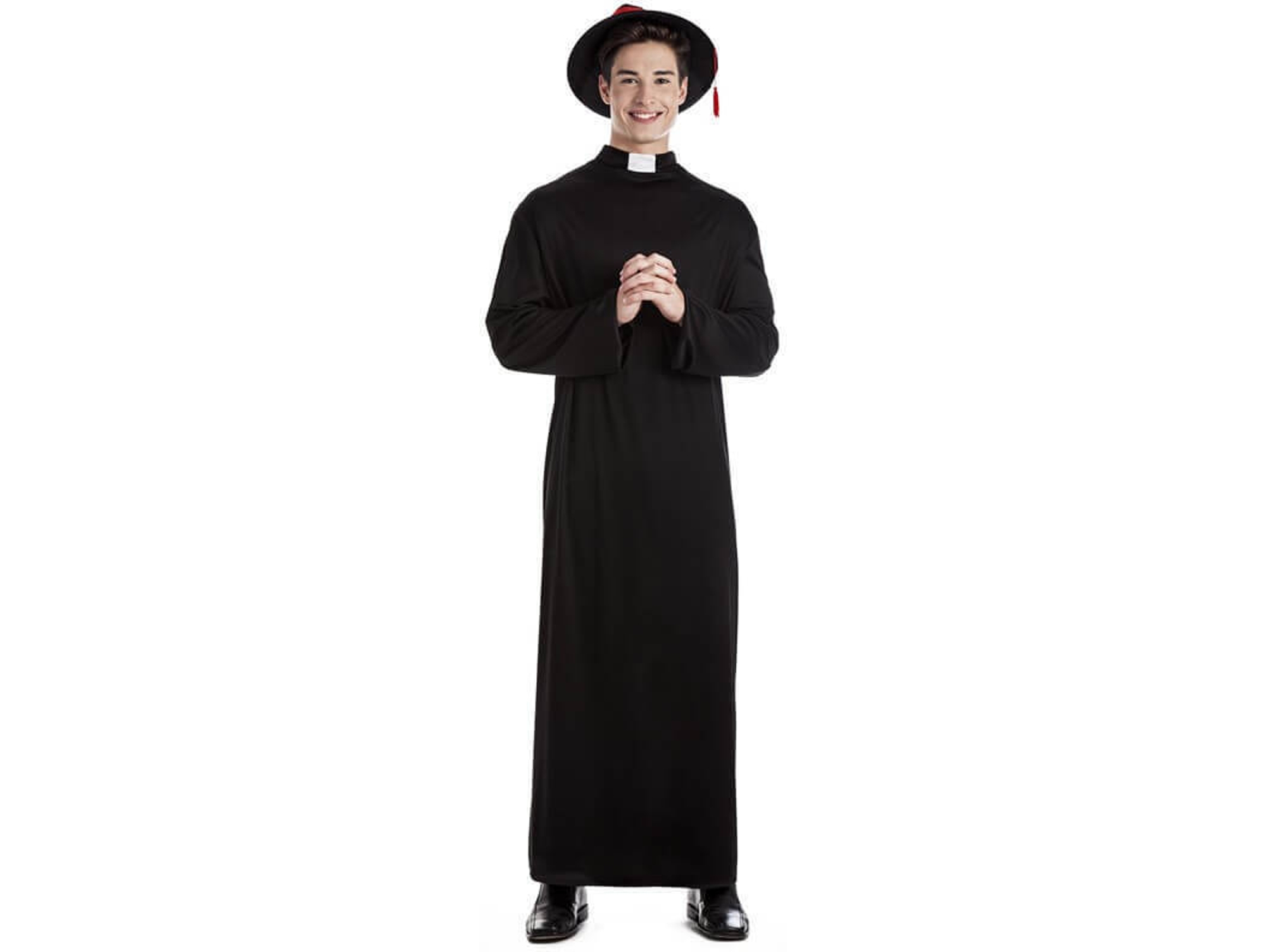 Disfraz de Hombre DISFRAZZES Cura Negro (Talla: S)