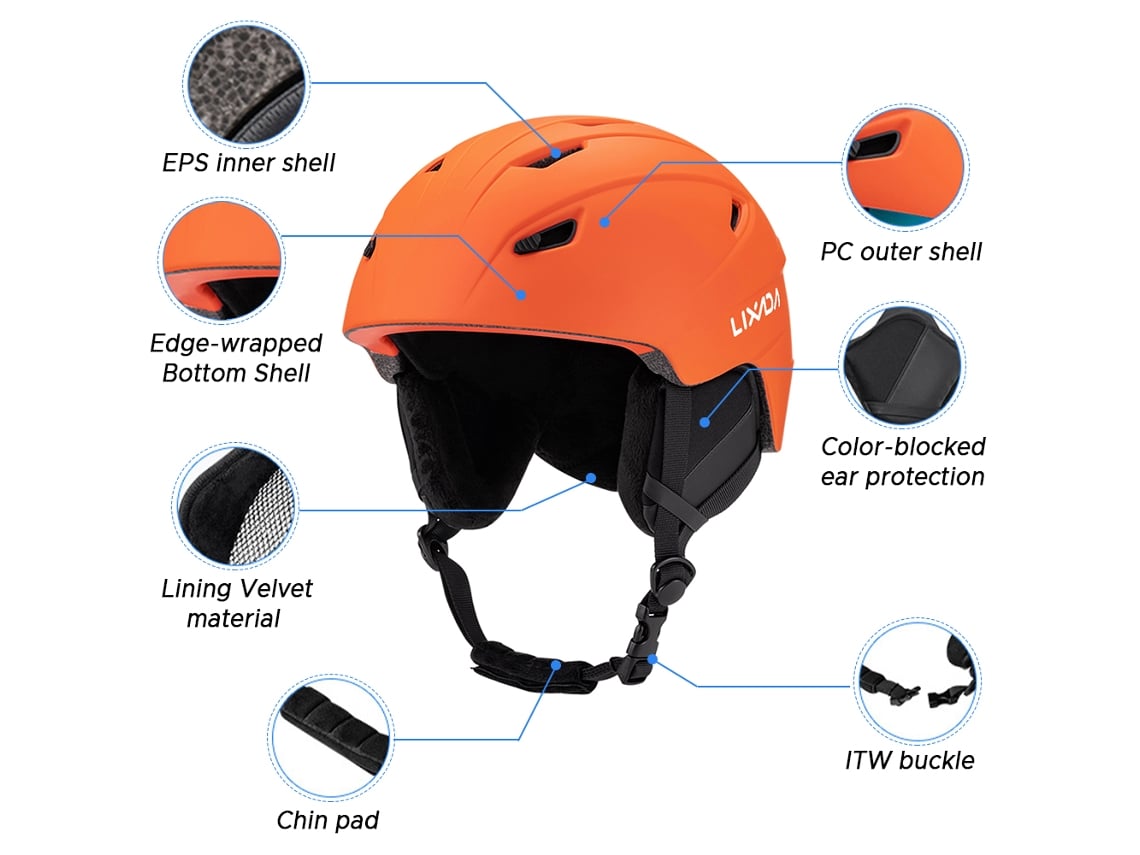 2026-casco De Esquí Integrado Caliente Ajustable Ligero Cómodo Para Snowboard Y Esquí