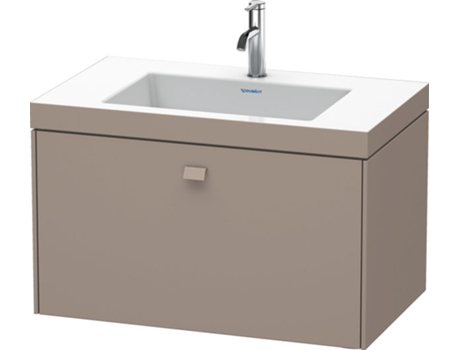 Lavabo para muebles DURAVIT Brioso c-bonded con base mural 80,0x48,0 cm 1 cajón sin rebosadero con banco para grifos 1 agujero para grifos