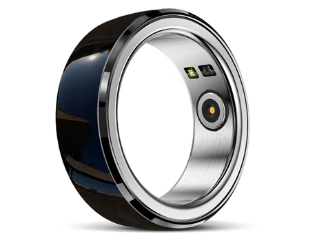 Anillo Inteligente Chronus Monitoreo Multifuncional de la Salud Ritmo Cardíaco Oxígeno en Sangre y Presión Arterial (Negro XL) BISBISOUS