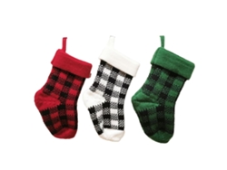 Calcetines Navideños Clásicos De Cuadros*