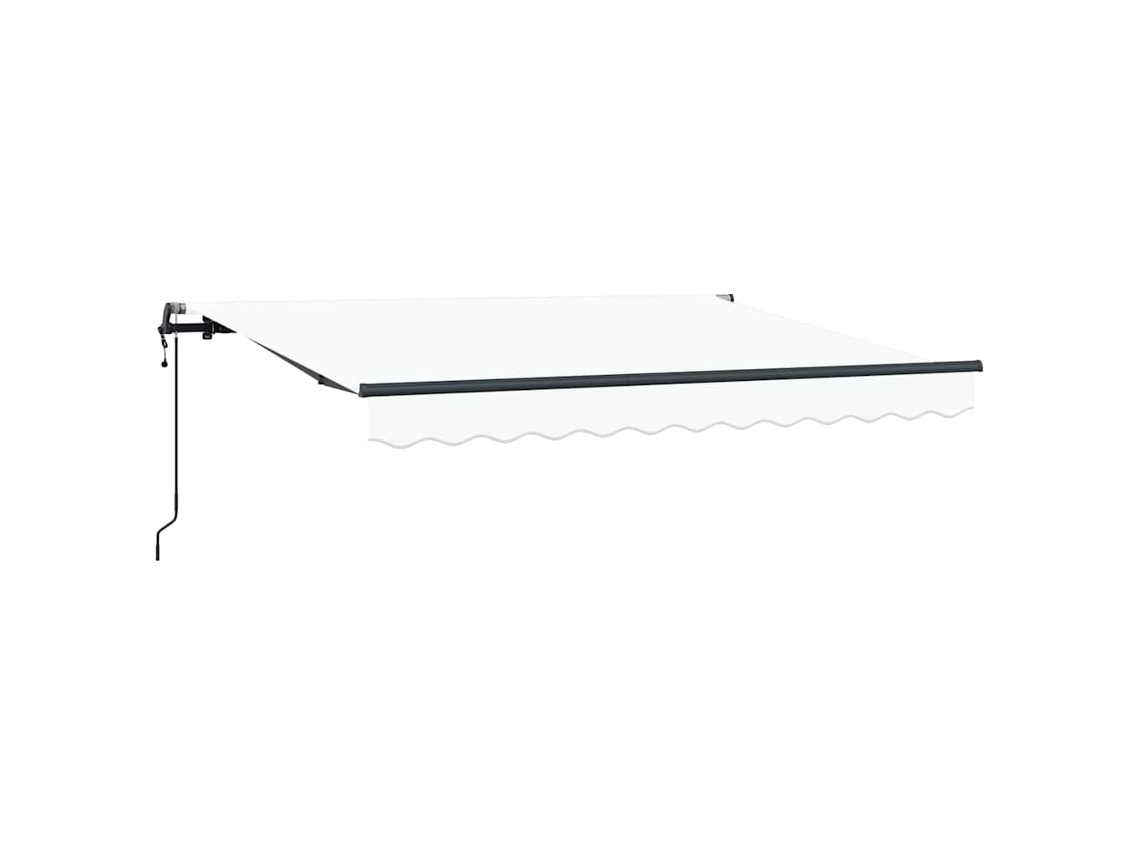 Toldo retráctil Vidaxl de poliéster blanco