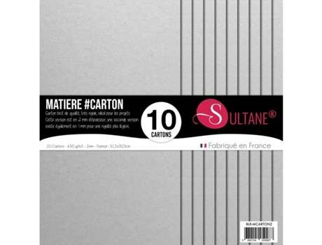 20 Papeles de Cartón - Gris - 650g/m2 - A: 30,5 cm