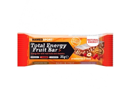 Barrita Energética NAMEDSPORT Total Energy Fruit Bar Cranberry & Nuts (35g)