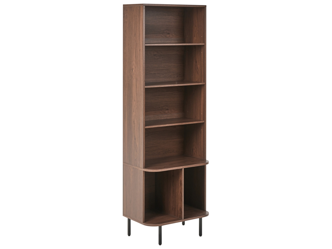 Estante Com 5 Prateleiras Beliani Bradley De Mdf Castanho 60x40x180