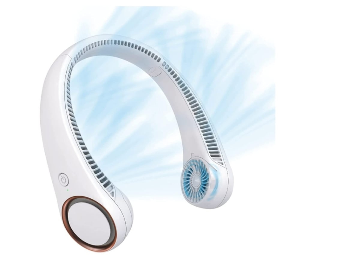 Mini ventilador de cuello portátil, recargable, sin aspas, manos libres, 4000 mAh, 78 salidas de aire envolventes, 3 unidades
