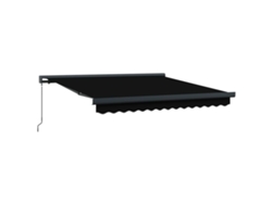 Maison Exclusive - Toldo Retráctil Negro 350 X 250 Cm Tela Y Metal