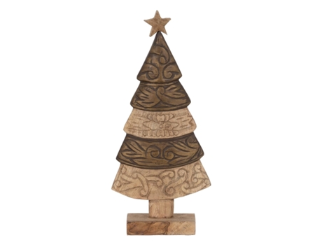 Adorno Navideño Marrón Madera de mango Árbol de Navidad 23,5 x 9 x 50 cm