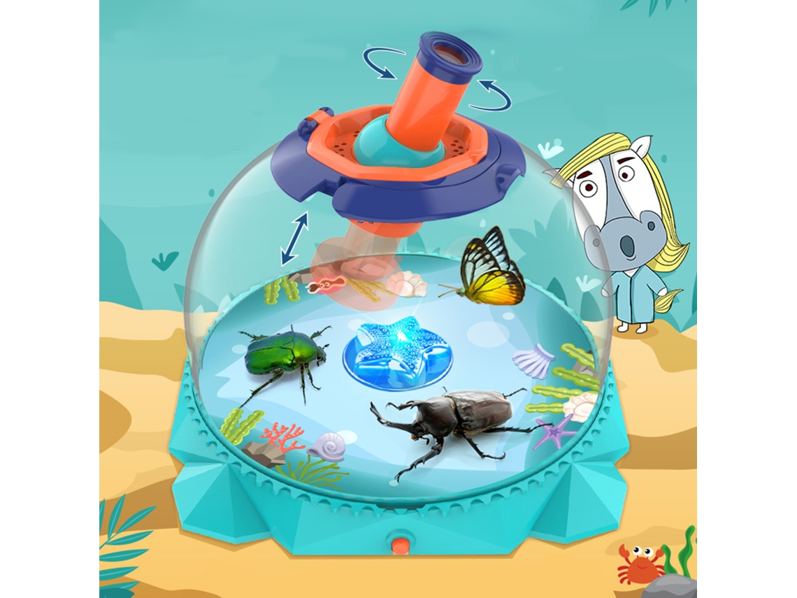 Kit De Observación De Insectos Para Niños Con Estuche Portátil, Lupa Y Luces, Jaula Para Insectos Y Pez