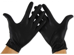 Guantes De Nitrilo Talla S (100 Unidades) Desechables Negros Látex Free Para Mantenimiento Cocina Laboratorio Jardinería