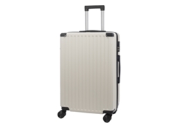 Maleta Mediana Trolley Rígida Ultraligera, De Abs De Alta Resistencia Con Esquinas Reforzadas. Cerradura Numérica Y 4 Ruedas Dobles Extraíbles.