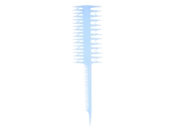 Peine De Mezcla Profesional De Dos Lados Para Mechas Y Cabello Teñido De Dientes Finos Anchos Azul