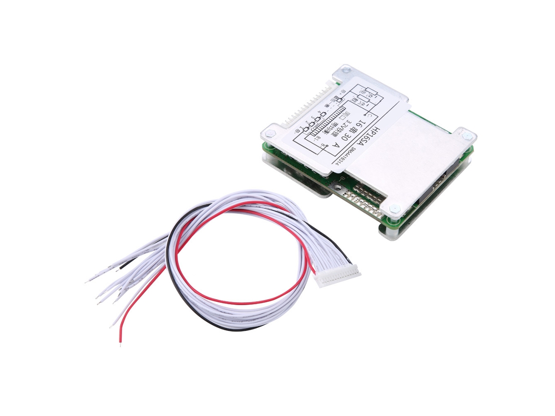 Yncm2026-placa De Protección Y Equilibrio Para Batería De Litio 16s 48v/60v Con Disipador De Aluminio (3.2v 30a)