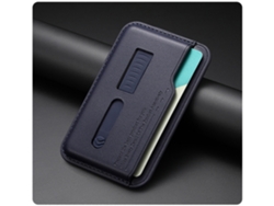 Cartera magnética ultrafina de cuero, compatible con iPhone 17/16/15/14/13/12, azul oscuro Hexinyigjly
