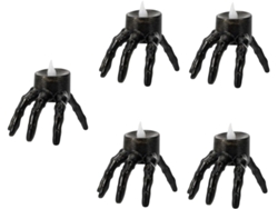 Juego De 5 Velas Led Con Forma De Mano, Decoración De Halloween Sin Llama, Ambiente Espeluznante Para El Hogar.