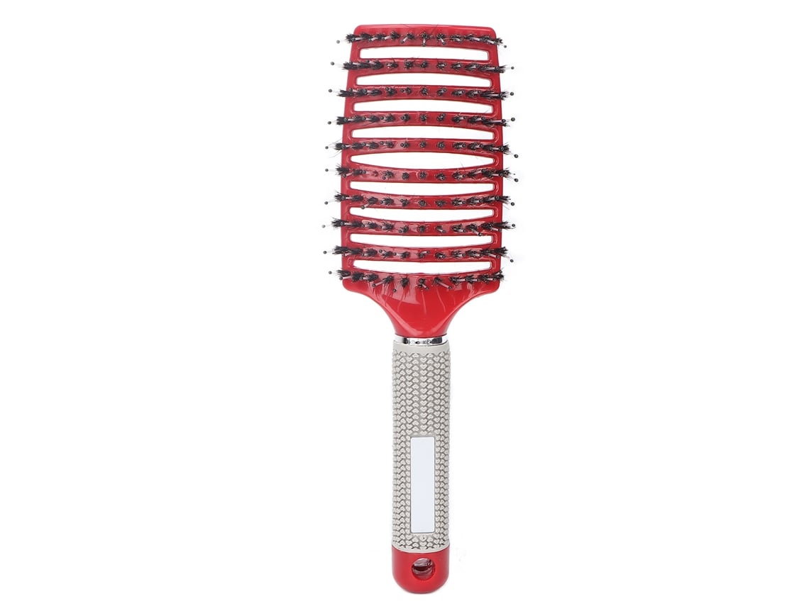 Pente De Cabelo Curvo Com Vents Profissional Para Pentear E Estilo Cabelo Molhado Seco Crespo Grosso Liso Vermelho