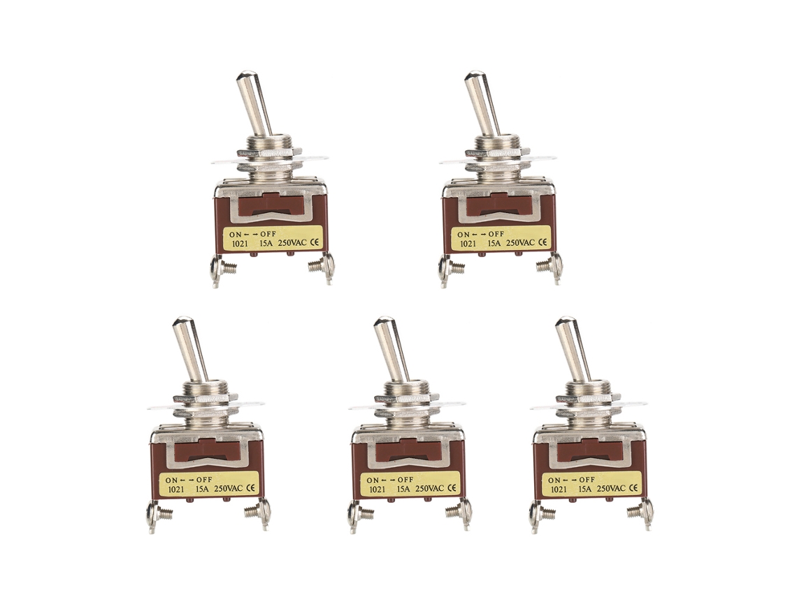 5pcs Interruptor Toggle Mini 1021 Enlace Simple 3pdt 2 Pines 2 Posiciones On-off