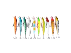 10pcs Iscas De Pesca Dura Abs Hard Swimbaits Kit Para Água Doce E Salgada