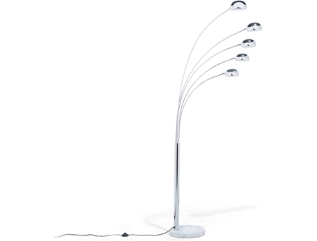 Lámpara de Suelo BELIANI Flinders (Plateado - Metal -100x100x212 cm)