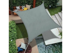 Sombrilla de exterior para patio, transpirable, de polietileno impermeable con anillas en D de acero inoxidable y borde curvo para jardín.