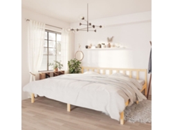 Estructura De Cama Doble Sin Colchón Madera Maciza