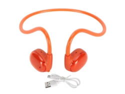 Auriculares Inalámbricos Bluetooth 5.3 De Oído Abierto Con Cancelación De Ruido, Resistentes Al Agua Ipx4, Color Naranja/rojo.