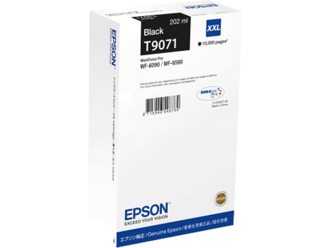Cartucho de tinta original EPSON, T9071 202 ml , Negro, XXL, C13T907140