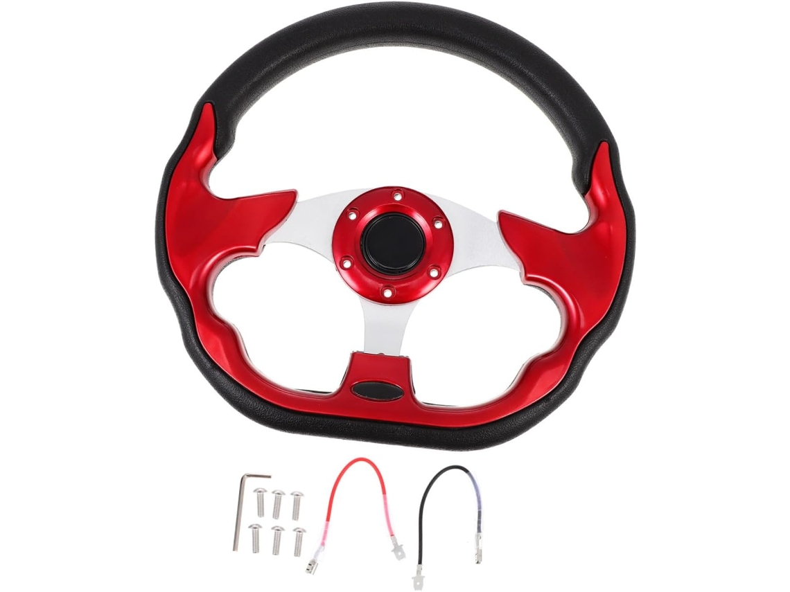 Volante De Carreras De Pu Modificado, Diseño Ergonómico Para Automóviles, Ranuras, Fácil Instalación Y Compatible