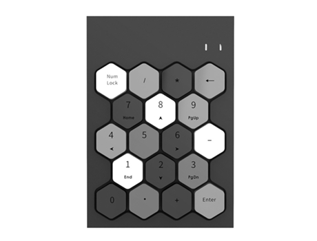 MOFII Mini Teclado Colorido Universal Recargable Plug Play Espera Larga 18 Teclas 2.4GHz Teclado Numérico Inalámbrico De Tamaño Pequeño Para Cajero...