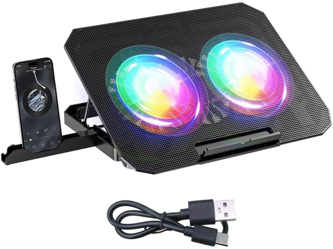 Mesa Plegable Para Portátil, Refrigerador De Cpu Con Luces Rgb, Soporte Doble
