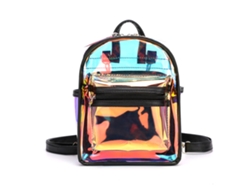 Mochila Transparente Holográfica De Pvc Para Mujer - Mini Bolso De Hombro Para Uso Diario