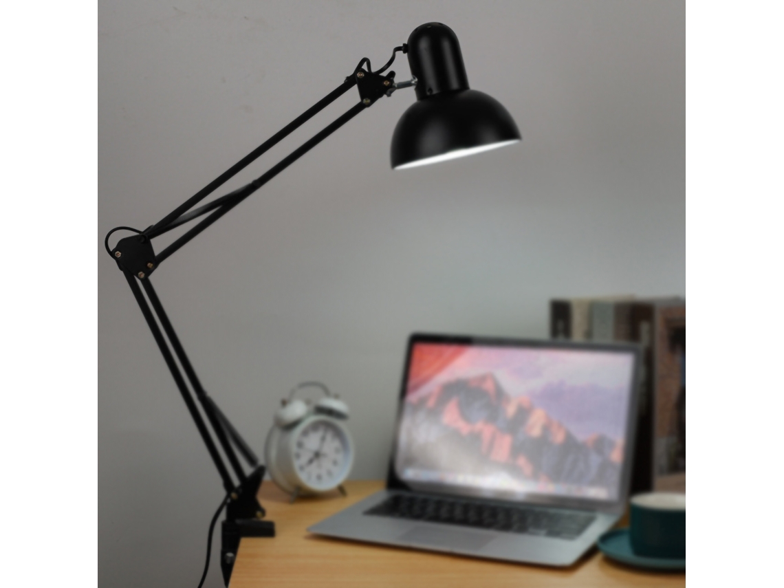 Yncm2026-lámpara De Lectura Led Con Clip Flexible Ajustable Mesa Estudio Tatuaje Embroidery Reparación Negro