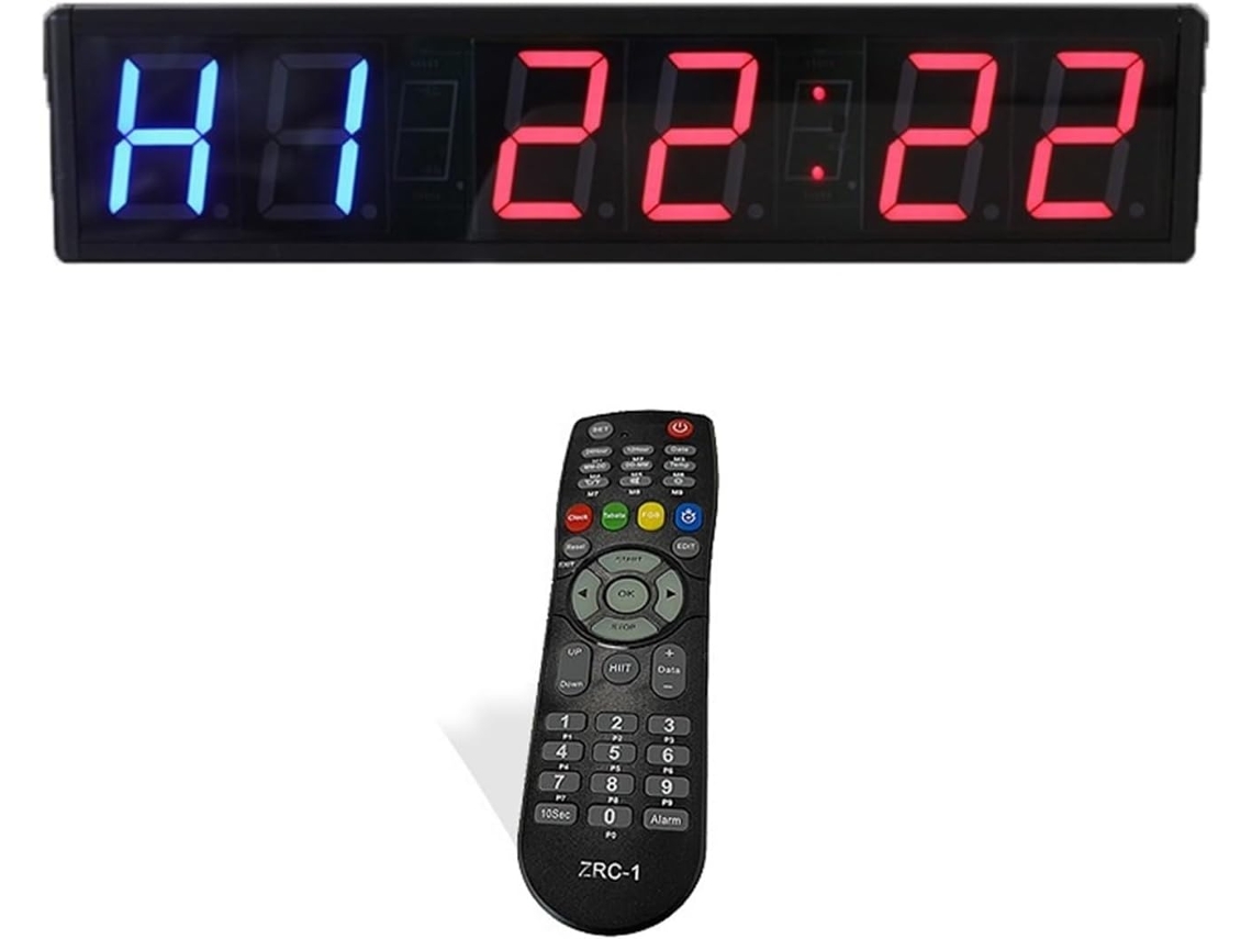 Reloj Digital Led Extragrande De 3 Pulgadas En Aleación De Aluminio Con Temporizador De Intervalos Deportivos.