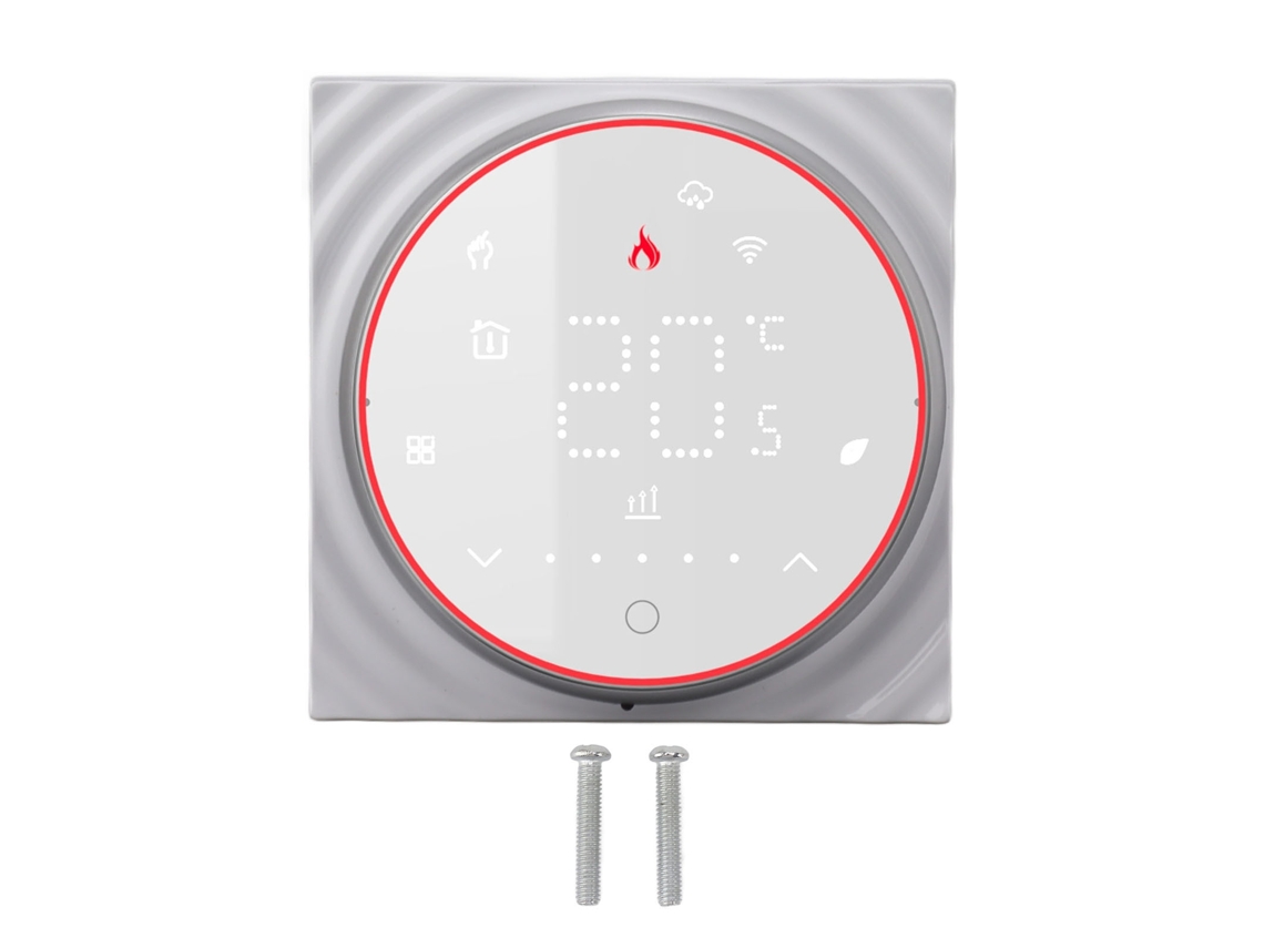 Termostato Inteligente Wifi, Programable Con Pantalla Led Y Control Por Voz, Blanco.