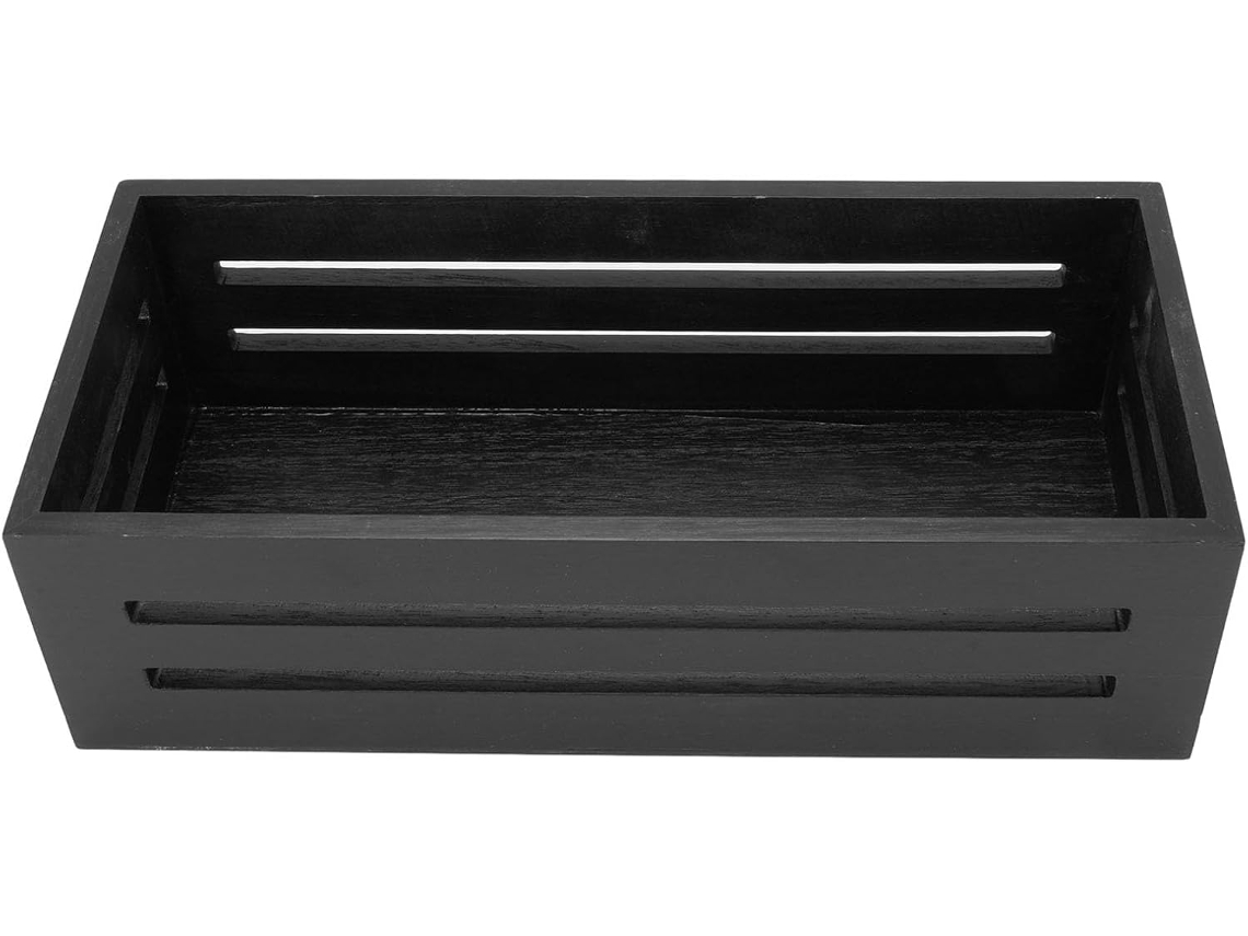 Cesta organizadora de madera Jtlb para cosméticos, ideal para dormitorio y sala de estar. Ahorra espacio. Gokoco