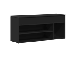 Banco Zapatero 102x30,5x45 cm Derivados de Madera Negro MAISON EXCLUSIVE