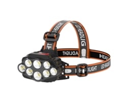 Bj-lanterna Frontal Com 8 Leds, Carregável Via Usb, 2 Baterias, 4 Modos De Luz, Impermeável Para Corrida, Camping E Ciclismo