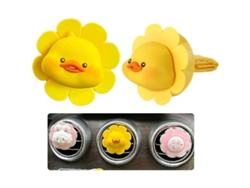 Difusor de aire para coche con diseño de pato amarillo - Aromaterapia - Decoración creativa para las rejillas de ventilación del automóvil