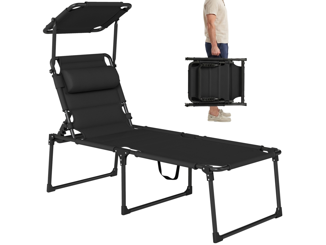 Cama doble con protección solar, PENGJIANG SHOP, tela Oxford, 200x70x45cm, negra