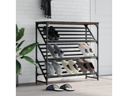 Mueble Zapatero | Zapatero Madera De Ingeniería Marrón Roble 90x30x85 Cm