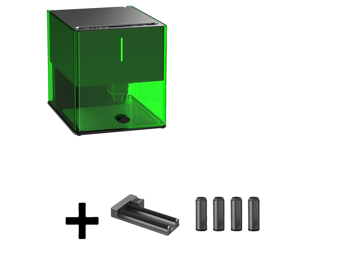 Minimáquina de grabado láser portátil, capacidad de grabado versátil, diseño compacto, potencia básica: 1 A, 10 W, enchufe UE OEM.